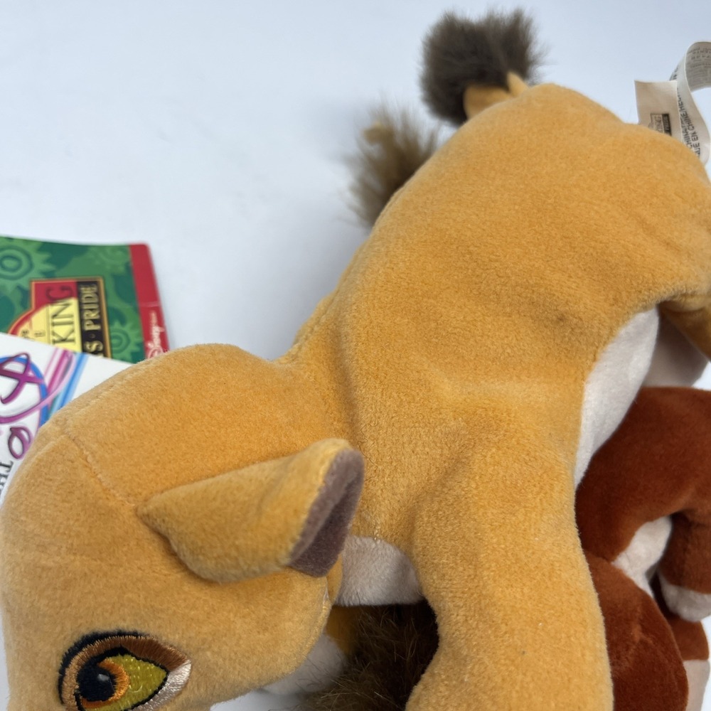 VTG Disney Store Lion King Simba's Pride Kiara & Kovu 8" Mini Bean Bag Plush Lot - Picture 8 of 10
